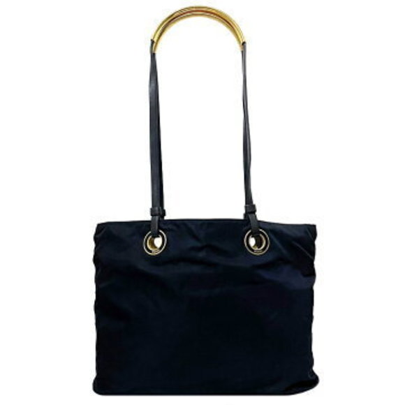 Prada Shoulder Bag Navy Blue Tessuto Nylon GP Triangle Blue - Picture 1 of 9